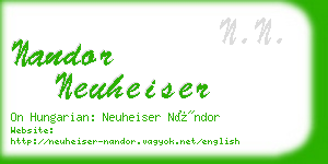 nandor neuheiser business card